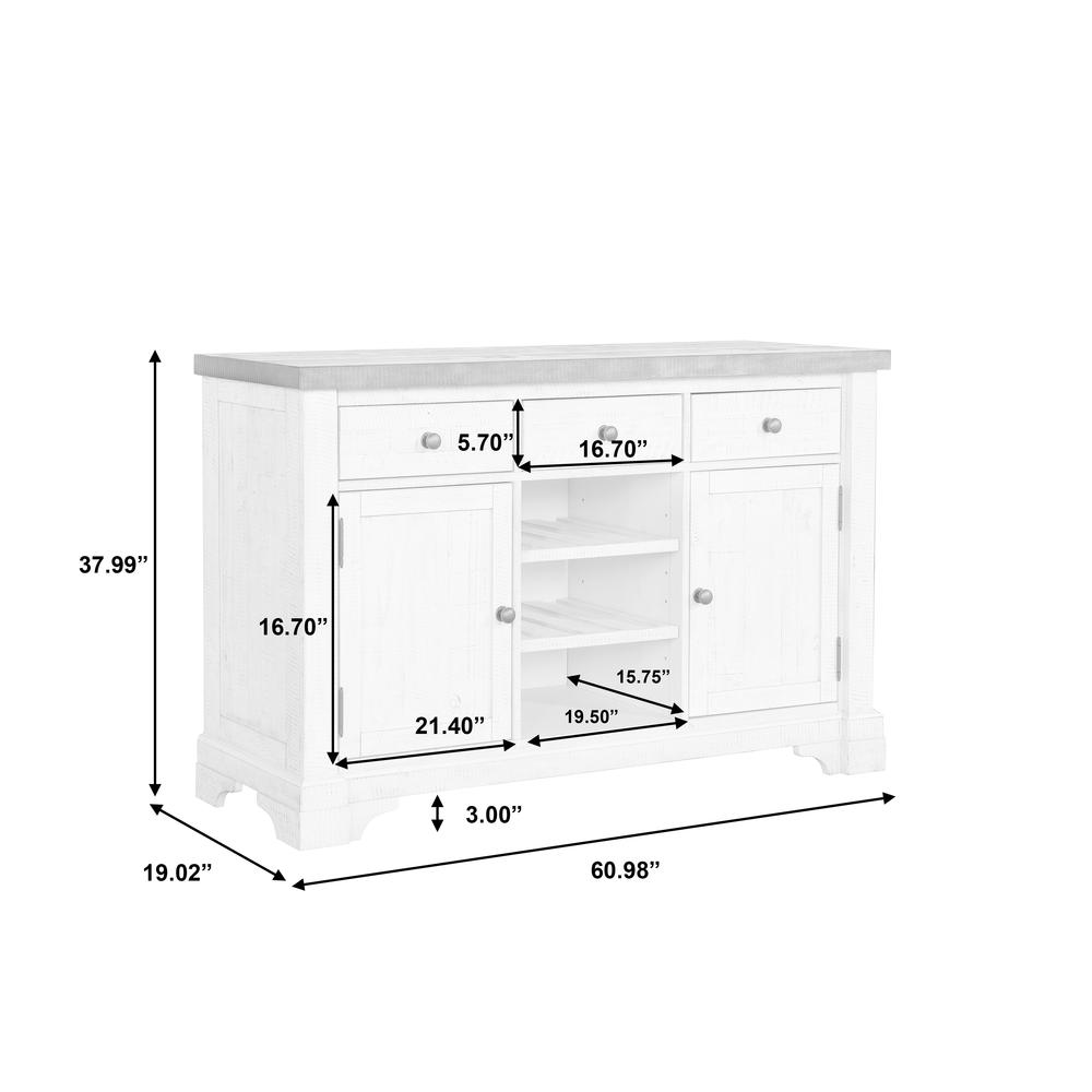 Valley Ridge 3 Drawer Server. Picture 10
