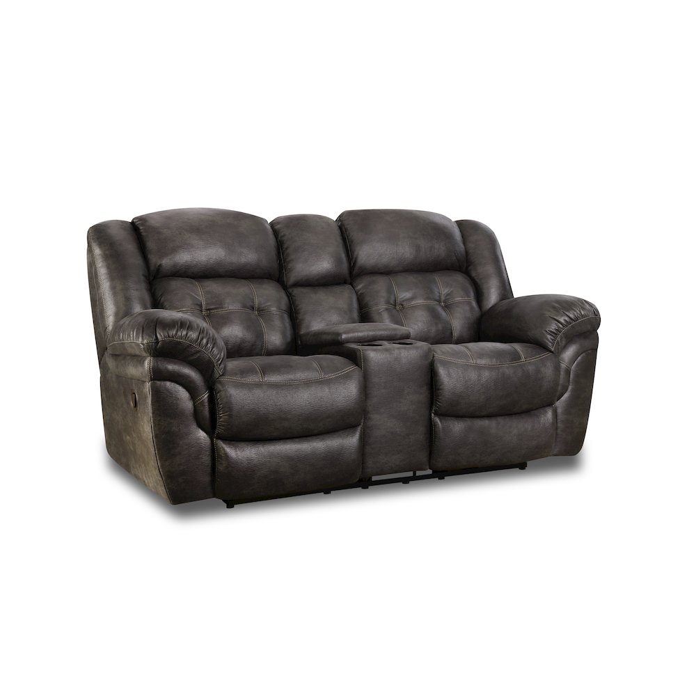 Haven Reclining Console Loveseat. Picture 1