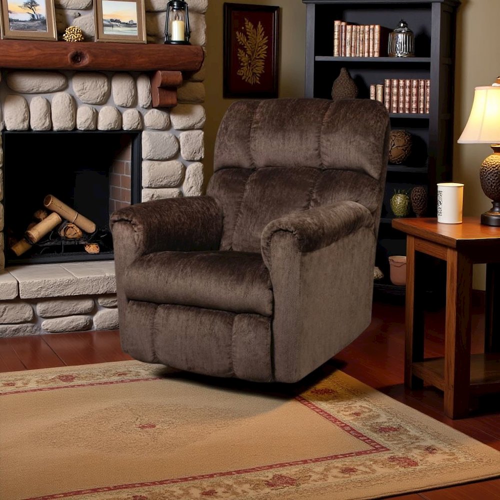 Brown Manual Recliner – Comfortable Rocker Recliner Chair. Picture 4