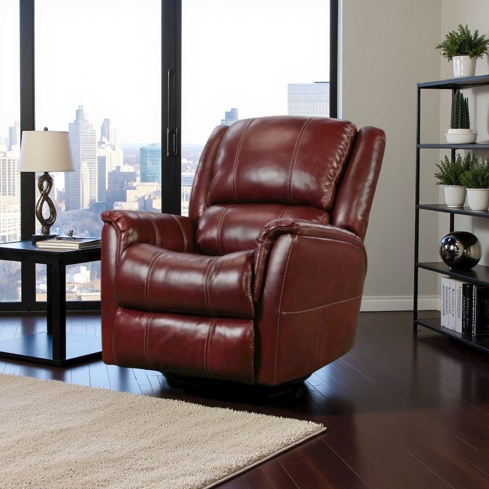Comfortable Glider Recliner – Red Swivel Rocker Recliner for Nursery Use. Picture 2