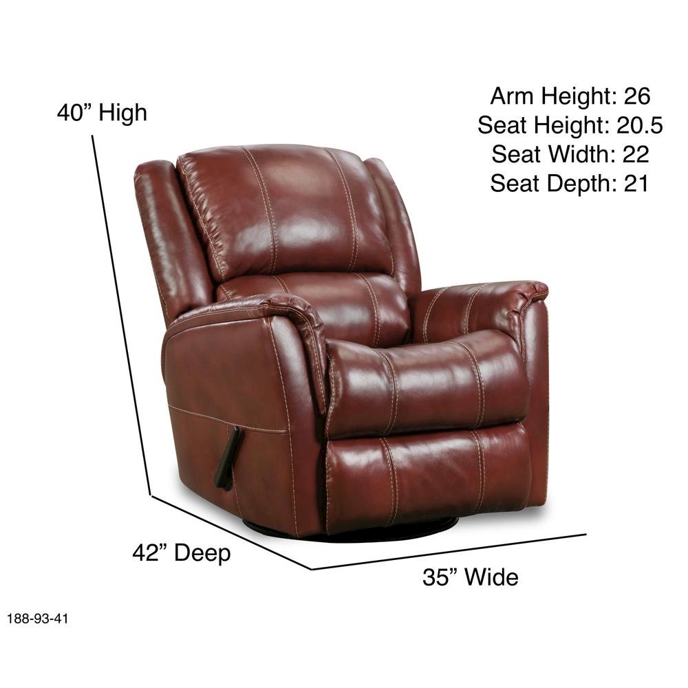 Comfortable Glider Recliner – Red Swivel Rocker Recliner for Nursery Use. Picture 4