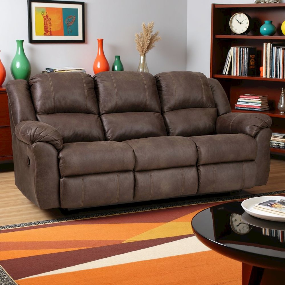 Brown Reclining Couch – Comfortable Recliner Sofa for Home Theater. Picture 2