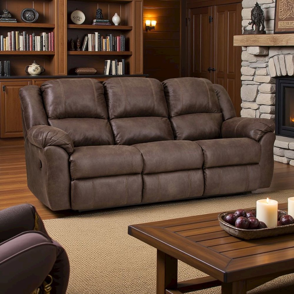 Brown Reclining Couch – Comfortable Recliner Sofa for Home Theater. Picture 3