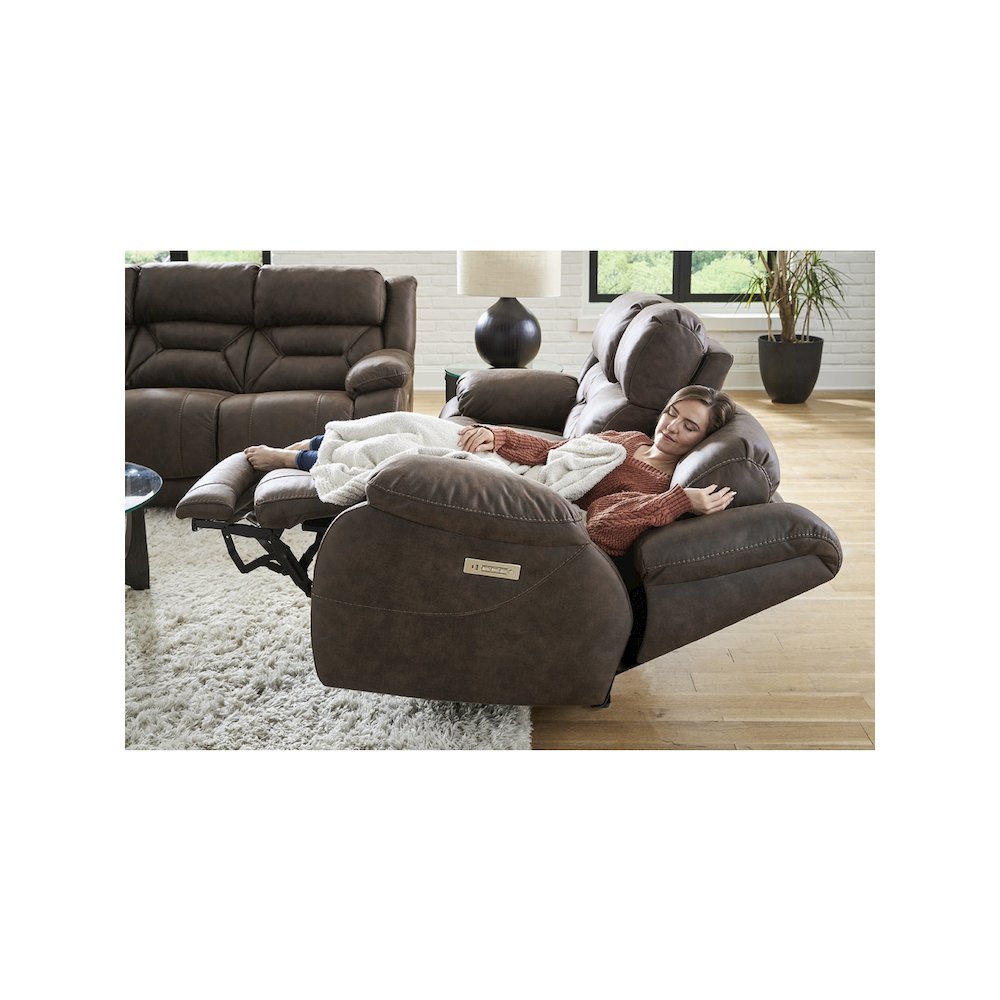 Oakley Double Reclining Zero Gravity Power Sofa. Picture 2