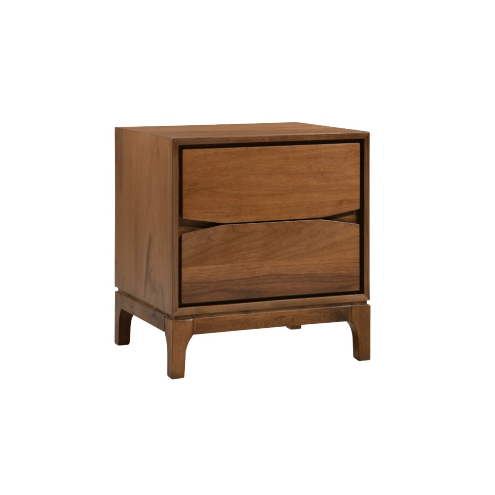 Monte Wooden Night Stand In Walnut Color. Picture 1