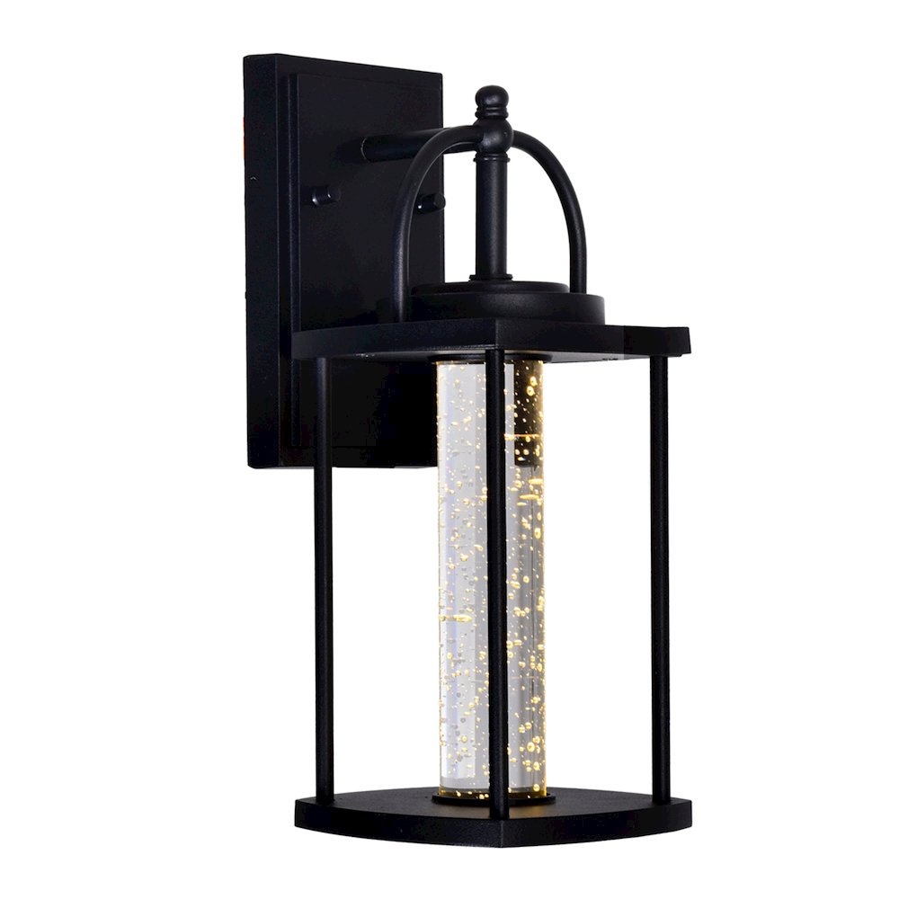 Greenwood LED Outdoor Black Wall Lantern. Picture 6