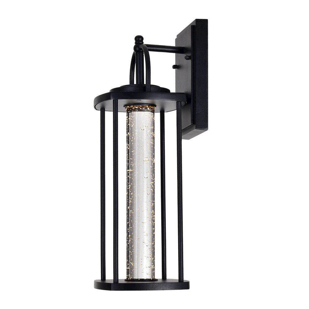 Greenwood LED Outdoor Black Wall Lantern. Picture 1