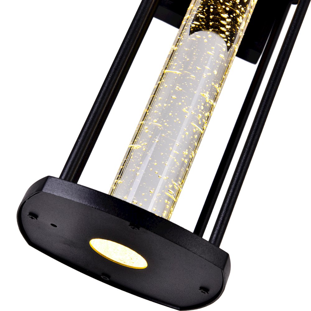 Greenwood LED Outdoor Black Wall Lantern. Picture 5
