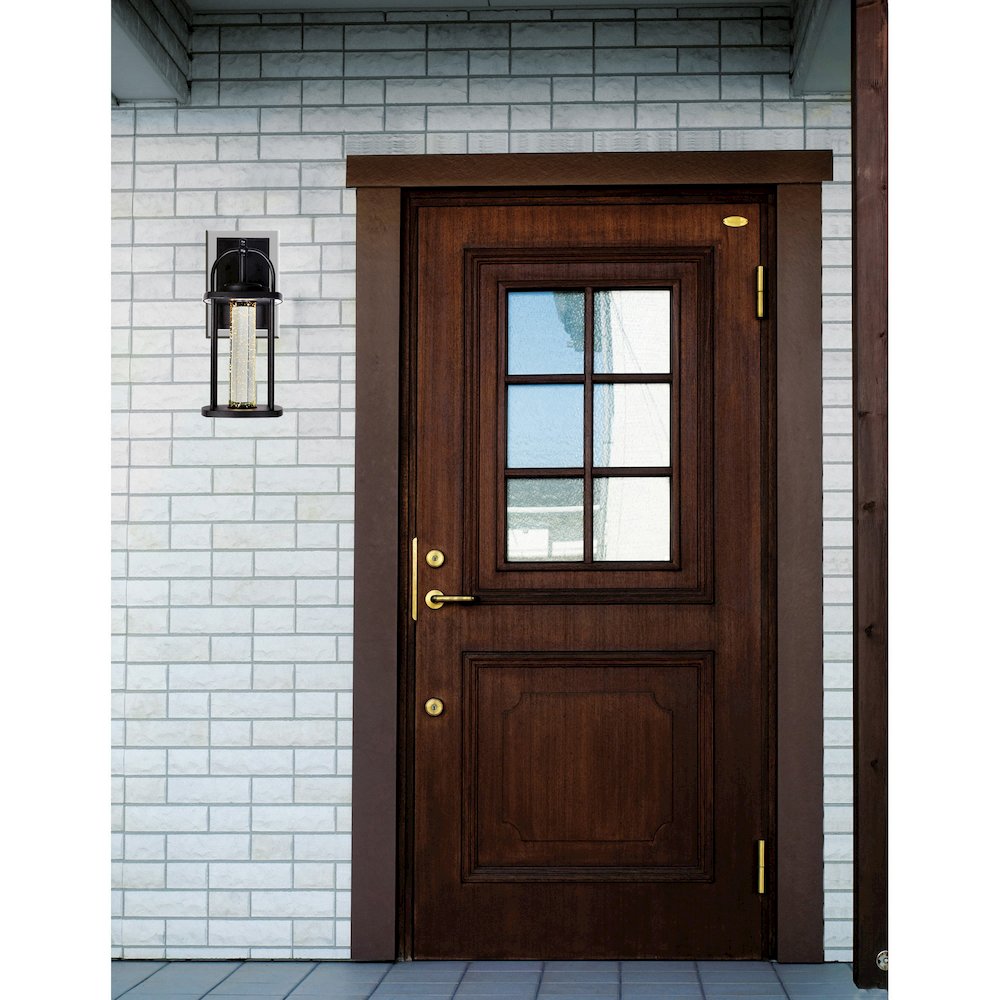 Greenwood LED Outdoor Black Wall Lantern. Picture 7