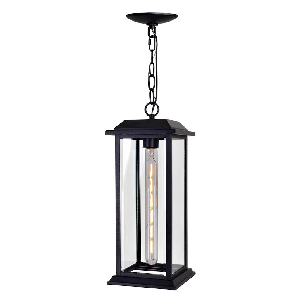Blackbridge 1 Light Outdoor Black Pendant. Picture 1