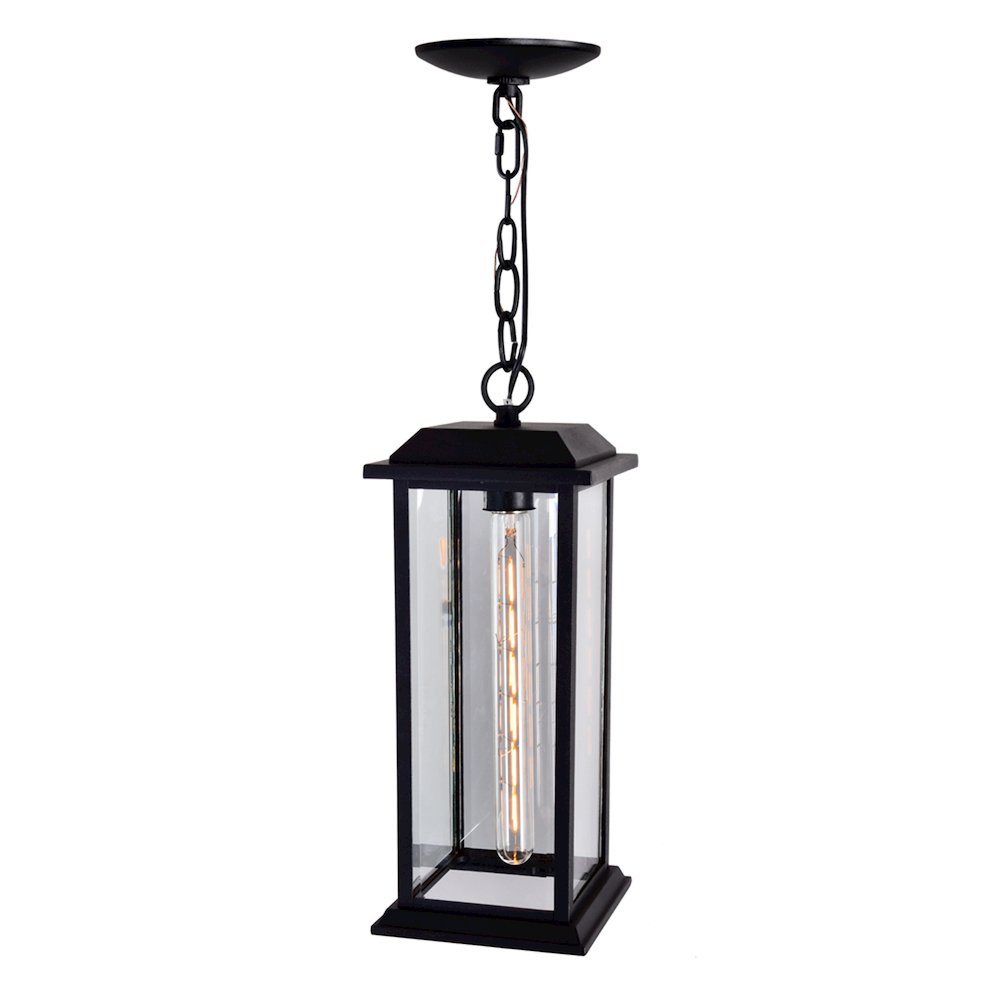 Blackbridge 1 Light Outdoor Black Pendant. Picture 2
