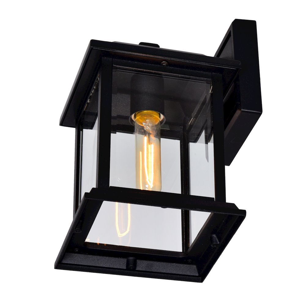 Blackbridge 1 Light Outdoor Black Wall Lantern. Picture 2