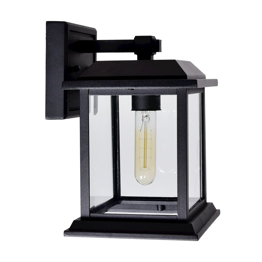 Blackbridge 1 Light Outdoor Black Wall Lantern. Picture 6