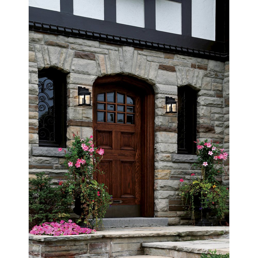 Blackbridge 1 Light Outdoor Black Wall Lantern. Picture 8