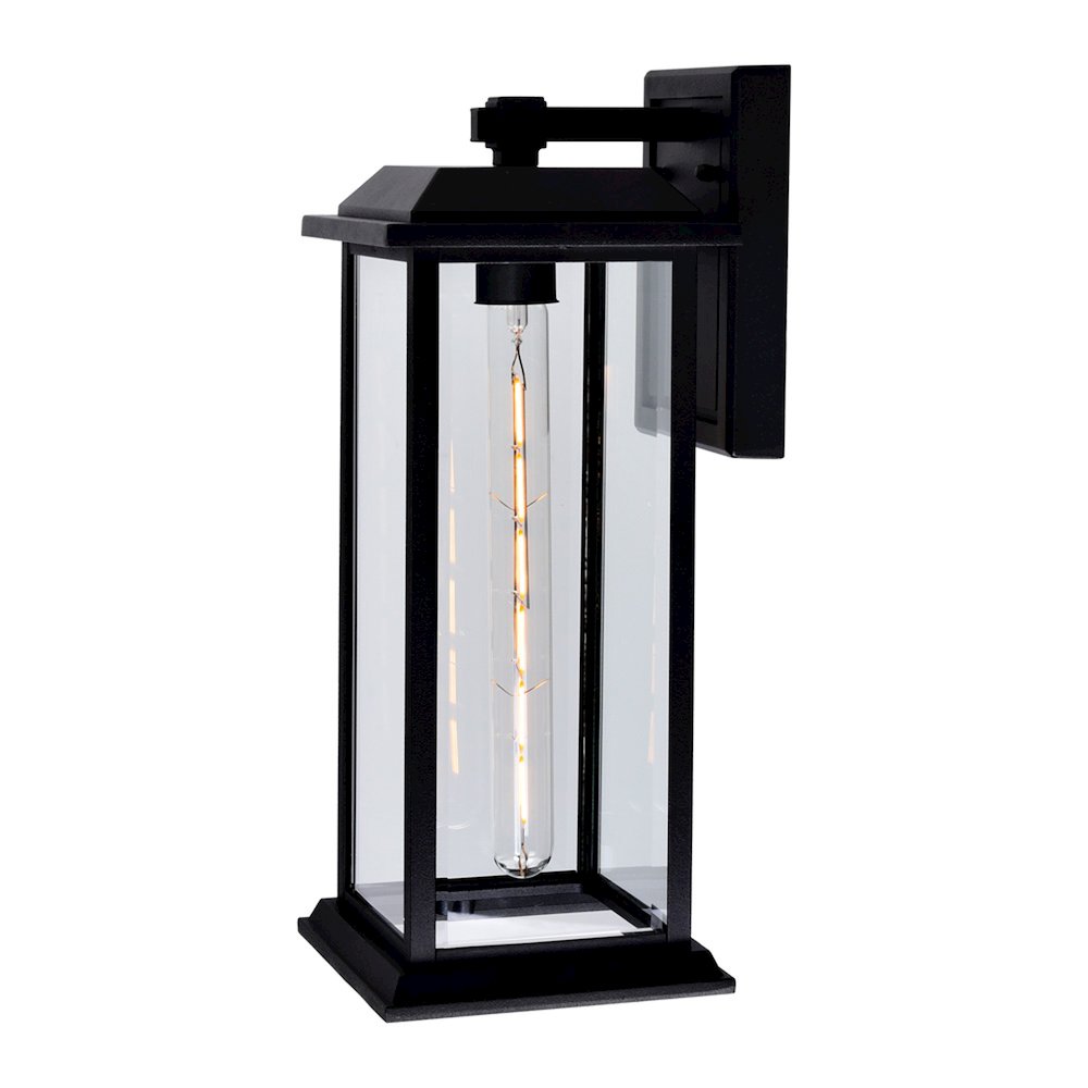 Blackbridge 1 Light Outdoor Black Wall Lantern. Picture 1