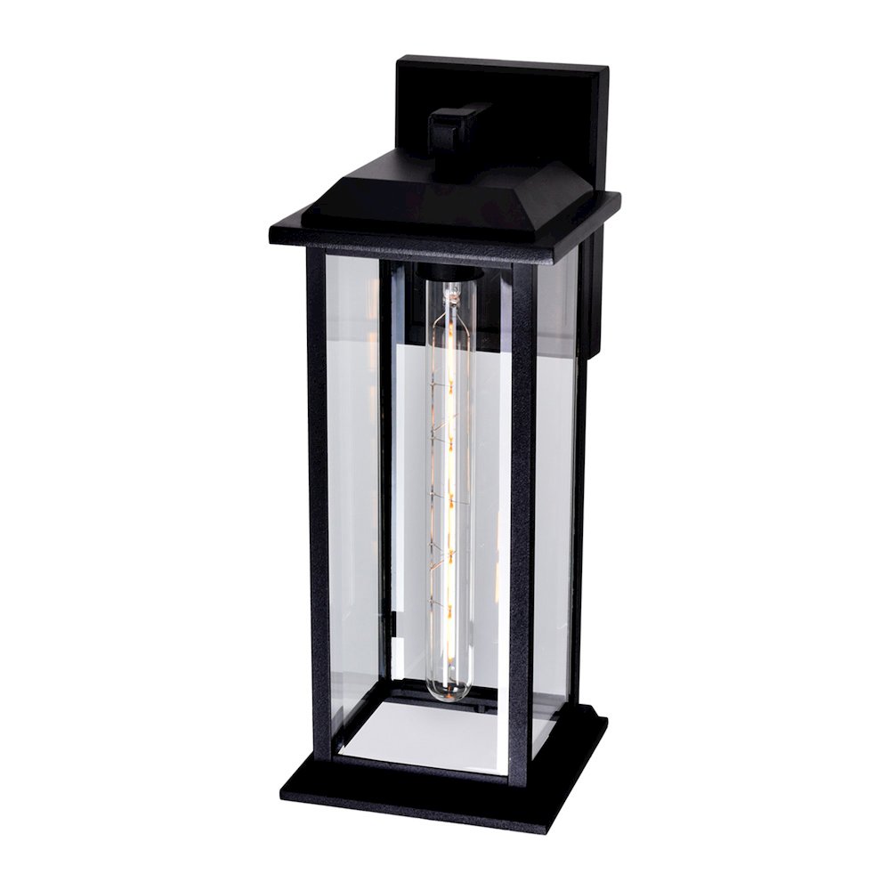 Blackbridge 1 Light Outdoor Black Wall Lantern. Picture 2