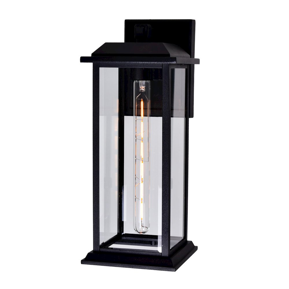 Blackbridge 1 Light Outdoor Black Wall Lantern. Picture 6