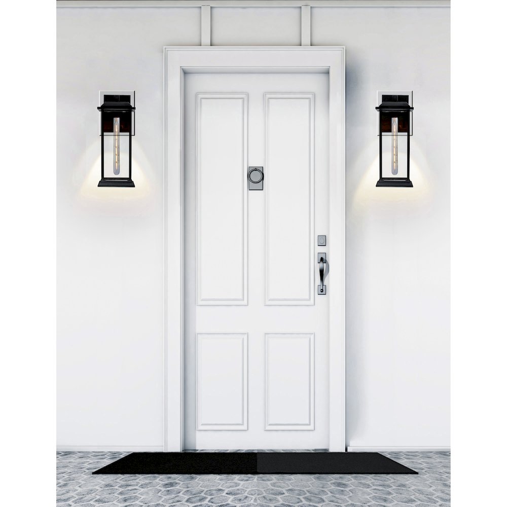 Blackbridge 1 Light Outdoor Black Wall Lantern. Picture 7