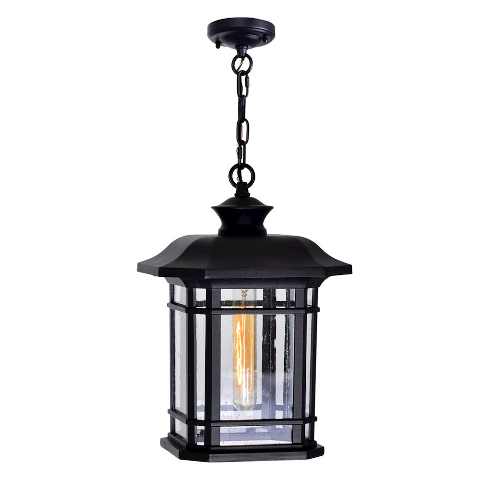 Blackburn 1 Light Outdoor Black Pendant. Picture 1