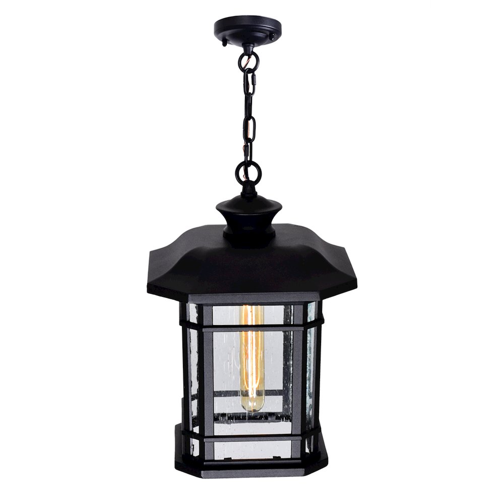 Blackburn 1 Light Outdoor Black Pendant. Picture 5