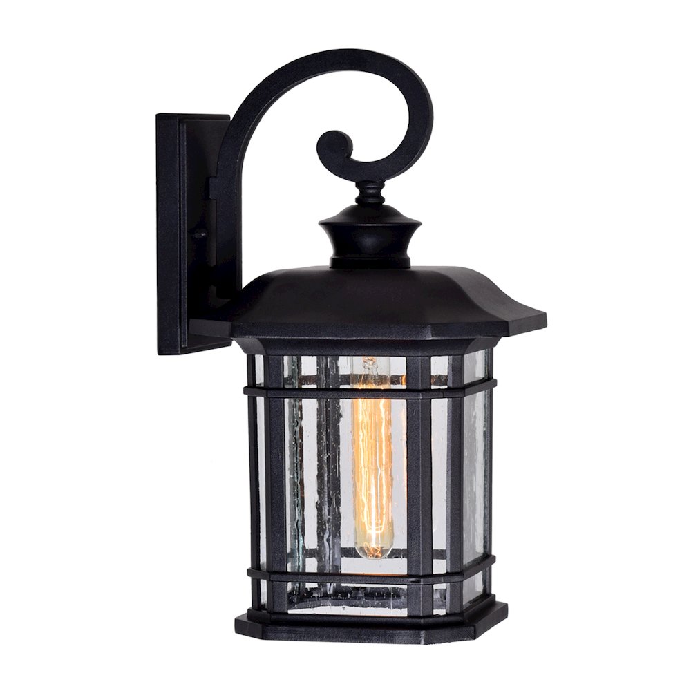 Blackburn 1 Light Outdoor Black Wall Lantern. Picture 1