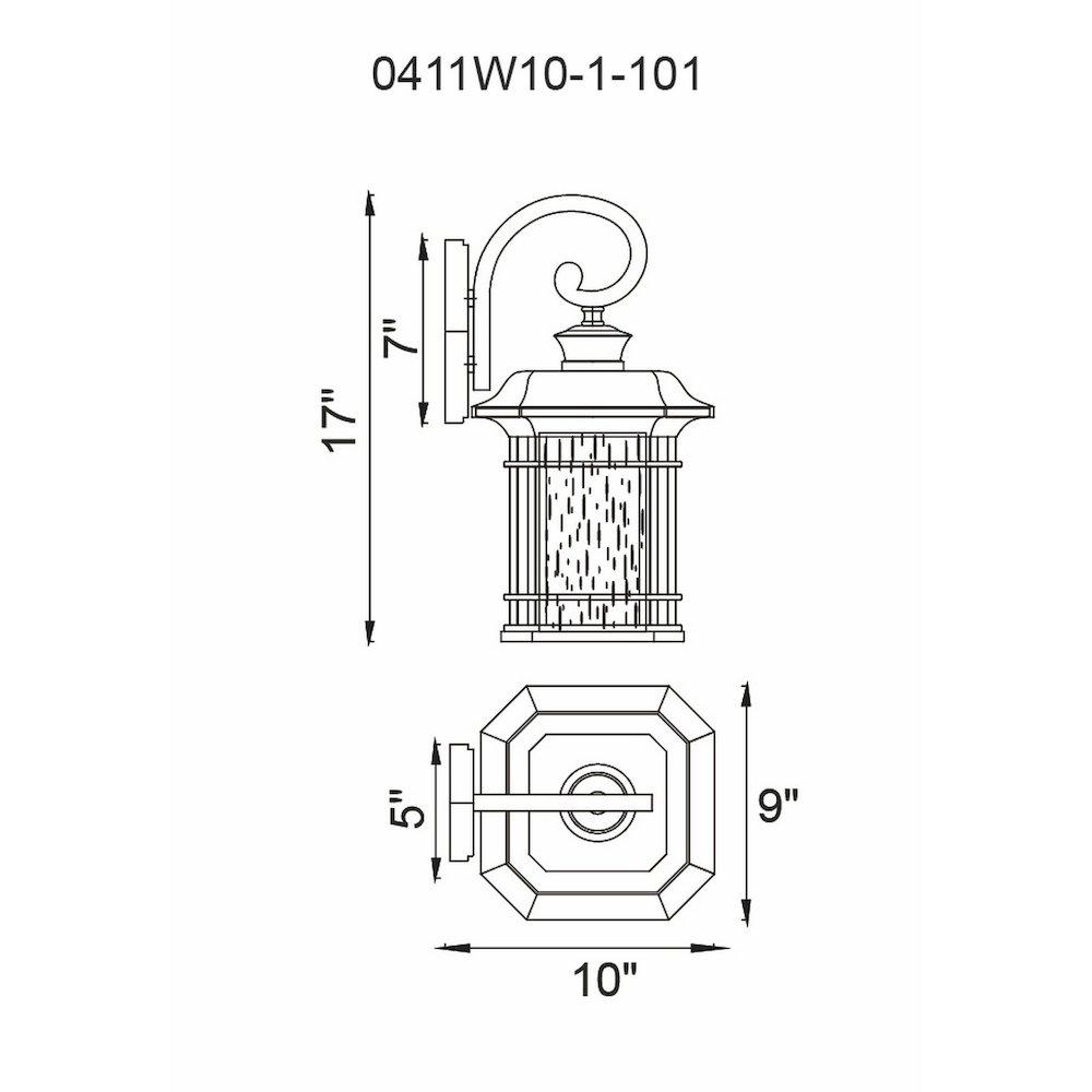 Blackburn 1 Light Outdoor Black Wall Lantern. Picture 7