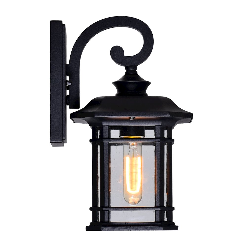 Blackburn 1 Light Outdoor Black Wall Lantern. Picture 2