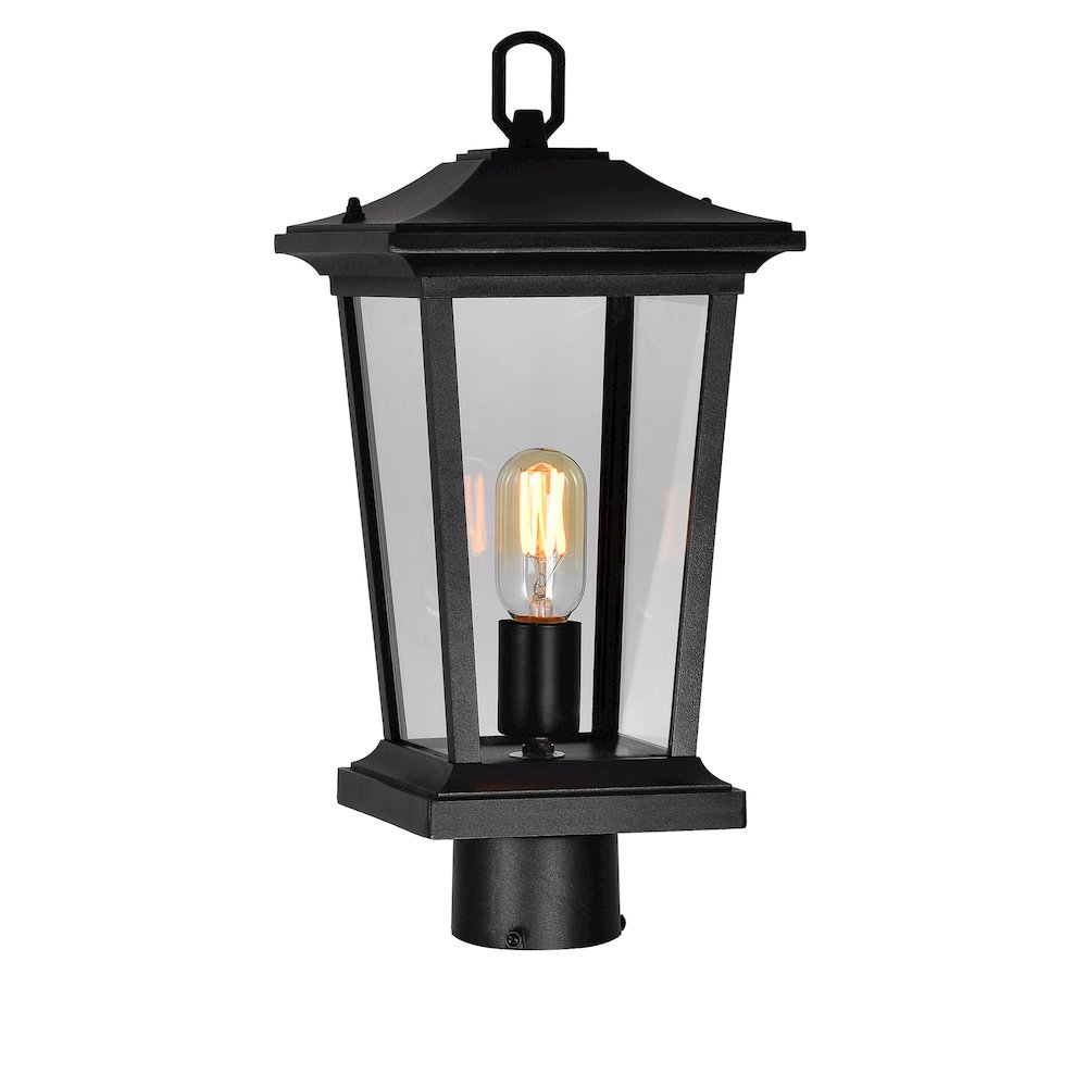 Leawood 1 Light Black Outdoor Lantern Head. Picture 1