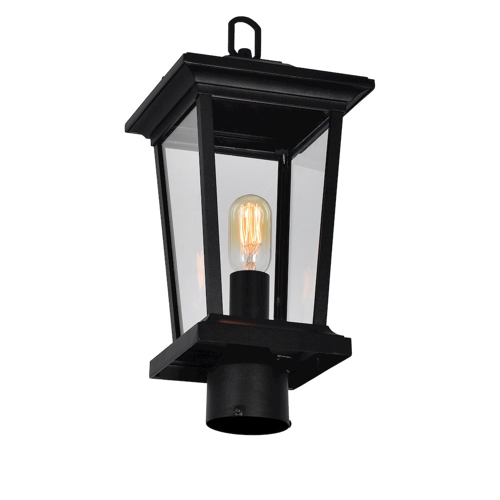 Leawood 1 Light Black Outdoor Lantern Head. Picture 3