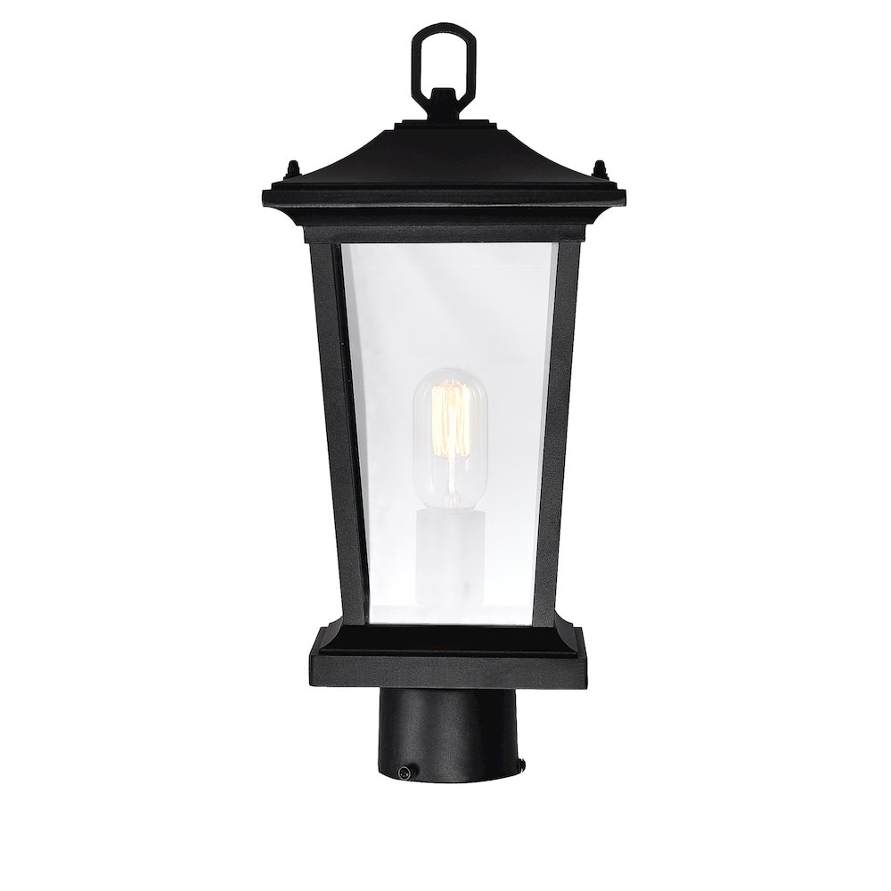 Leawood 1 Light Black Outdoor Lantern Head. Picture 5
