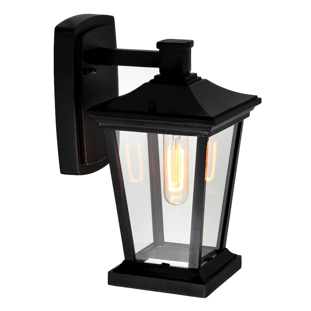 Leawood 1 Light Black Outdoor Wall Light. Picture 3