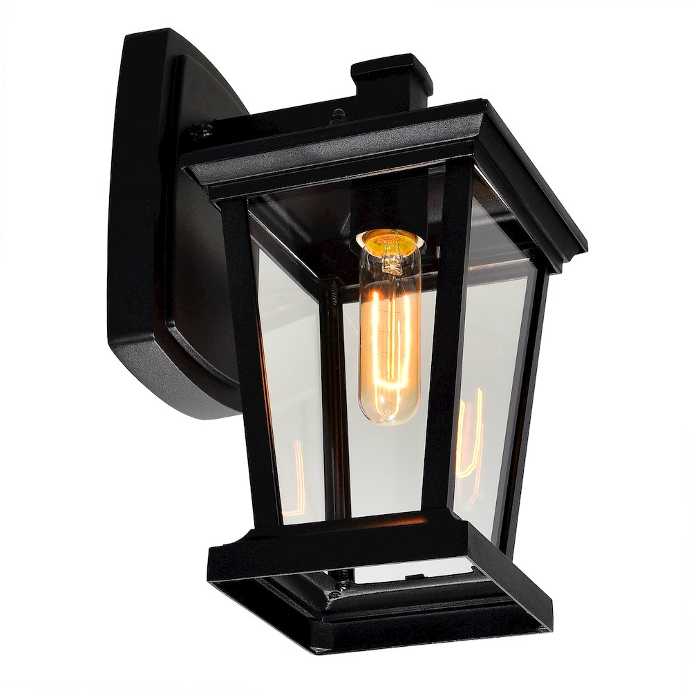 Leawood 1 Light Black Outdoor Wall Light. Picture 4
