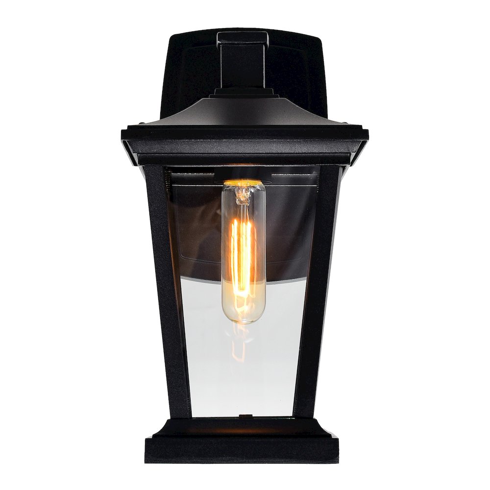 Leawood 1 Light Black Outdoor Wall Light. Picture 5