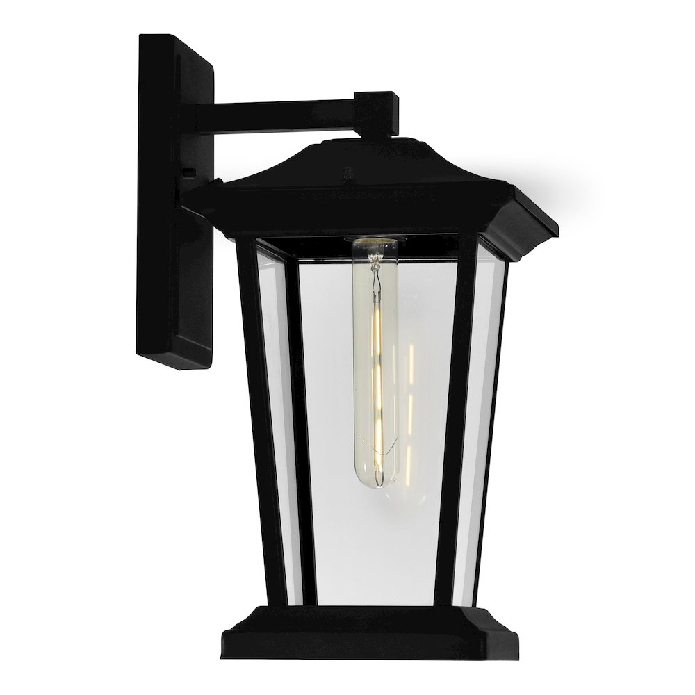 Leawood 1 Light Black Outdoor Wall Light. Picture 1