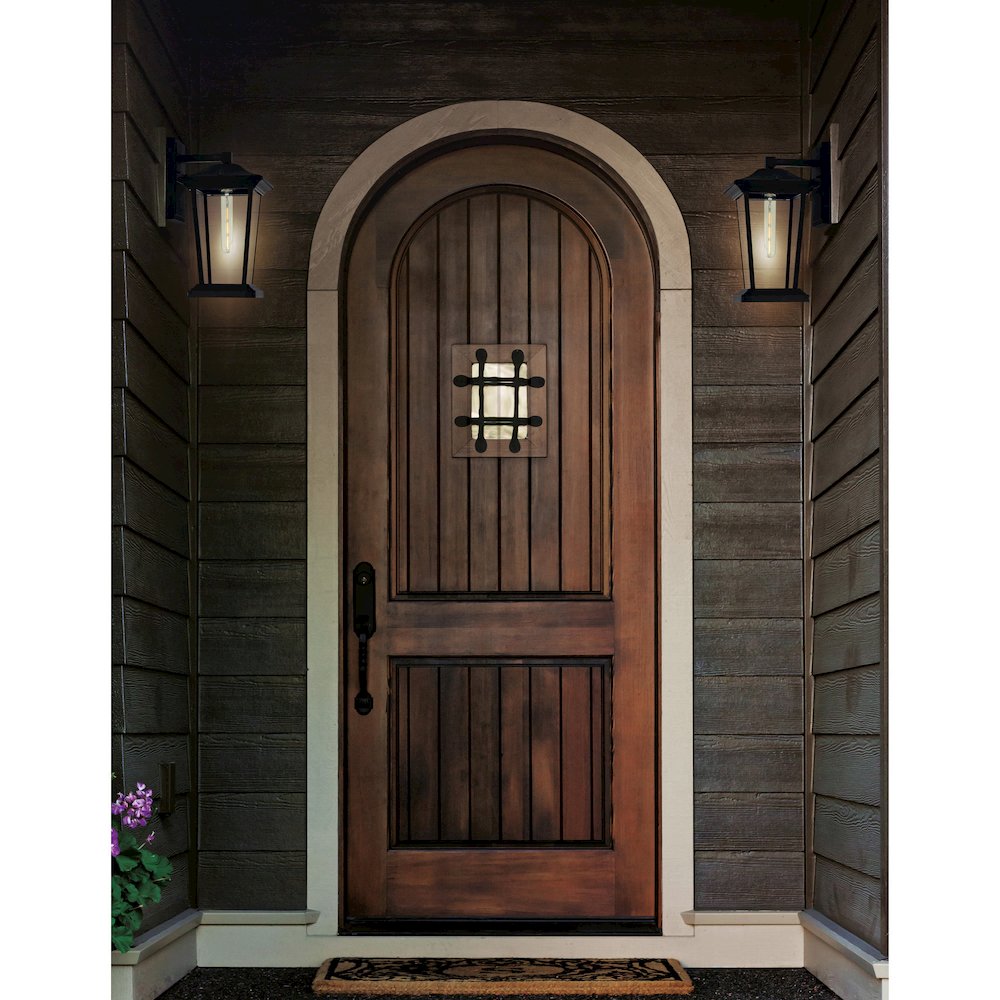 Leawood 1 Light Black Outdoor Wall Light. Picture 7