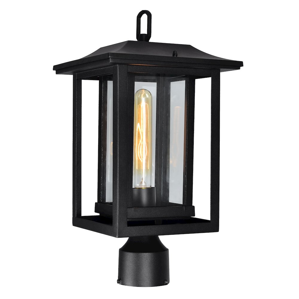 Winfield 1 Light Black Outdoor Lantern Head. Picture 1
