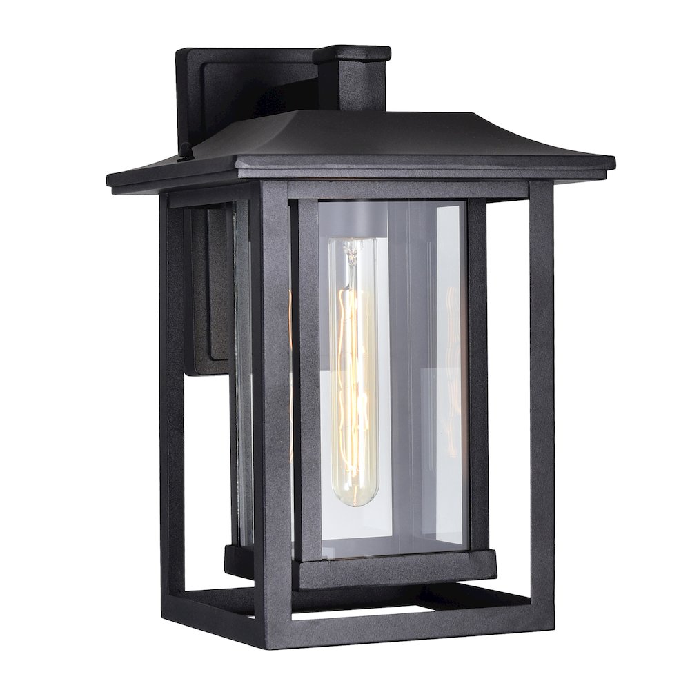 Winfield 1 Light Black Outdoor Wall Light. Picture 1