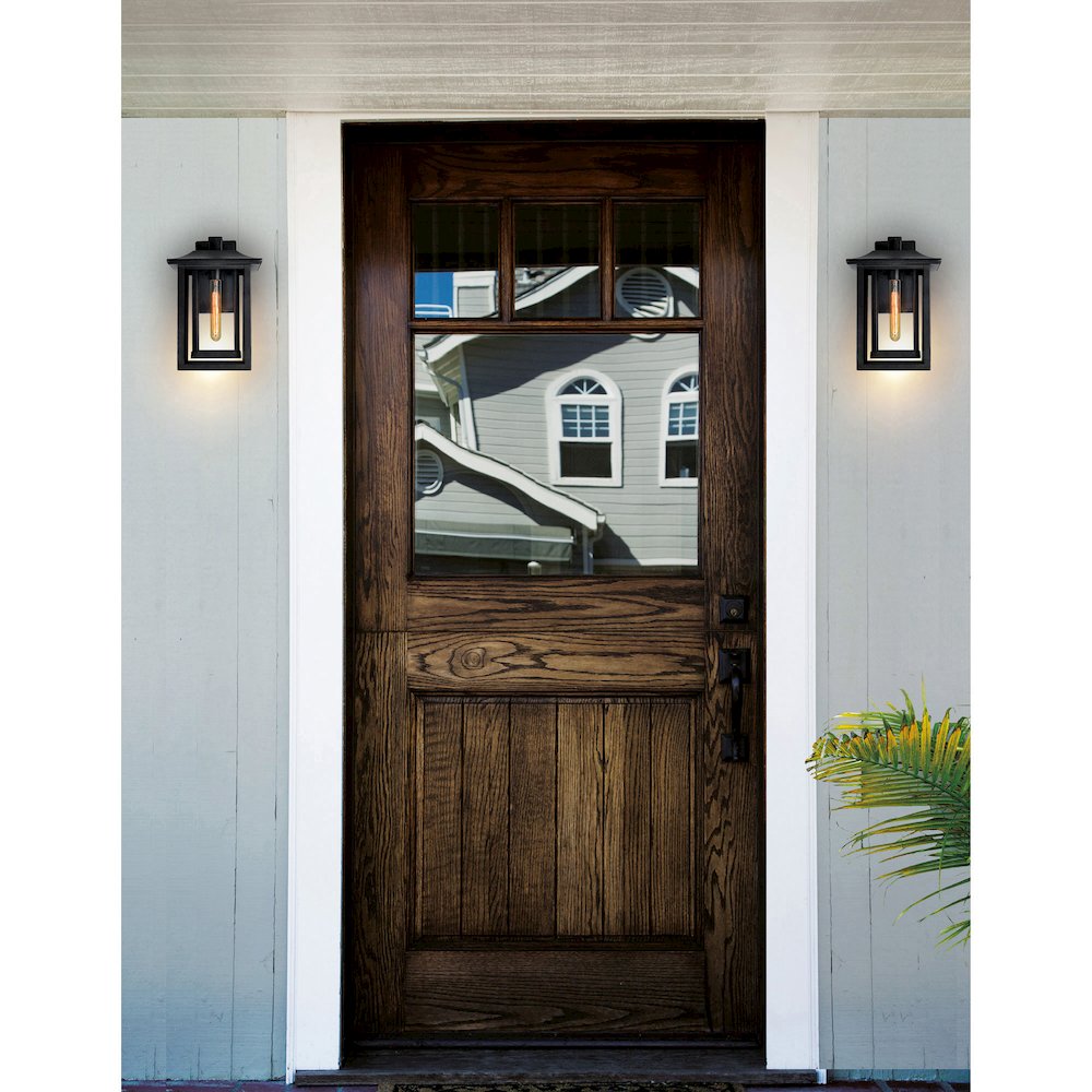 Winfield 1 Light Black Outdoor Wall Light. Picture 7