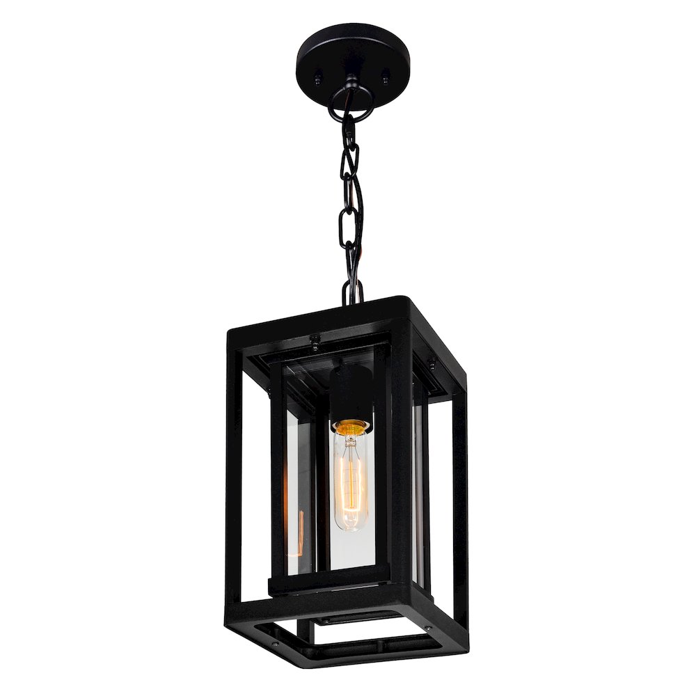 Mulvane 1 Light Black Outdoor Hanging Light. Picture 2