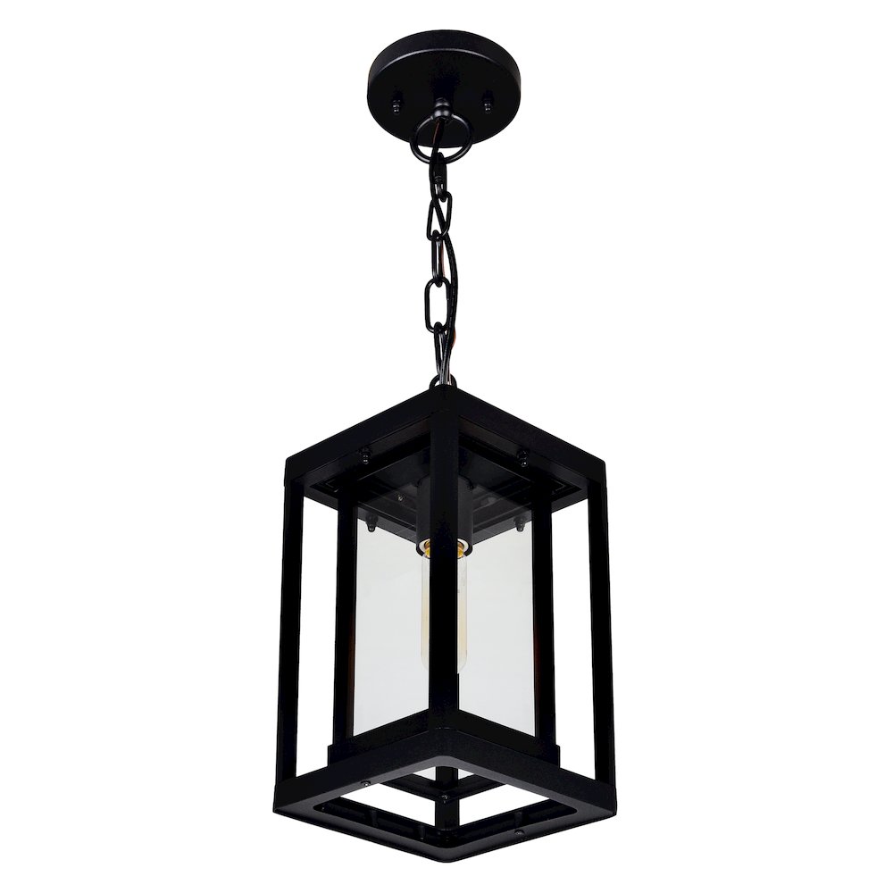 Mulvane 1 Light Black Outdoor Hanging Light. Picture 4