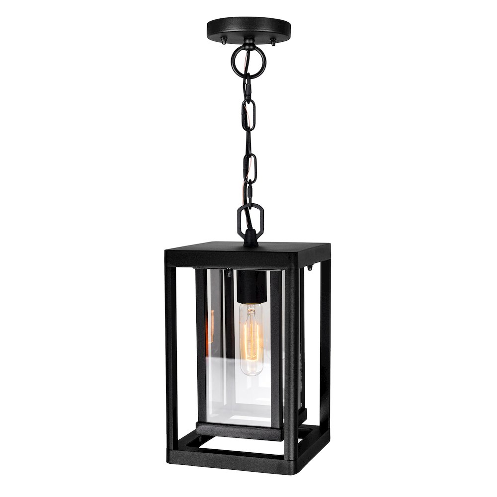 Mulvane 1 Light Black Outdoor Hanging Light. Picture 5