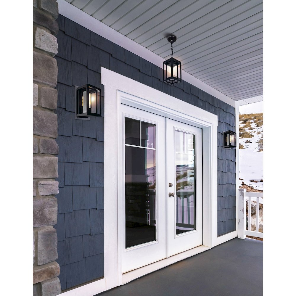 Mulvane 1 Light Black Outdoor Wall Light. Picture 6