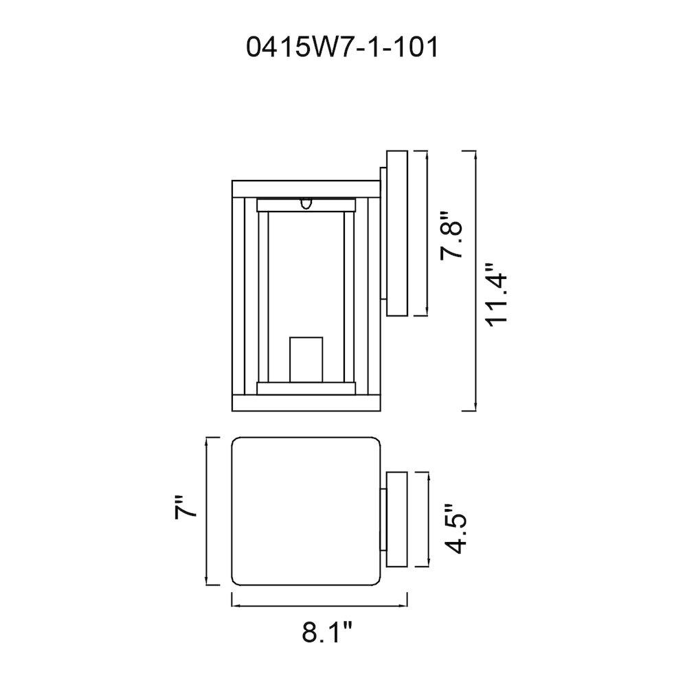 Mulvane 1 Light Black Outdoor Wall Light. Picture 7