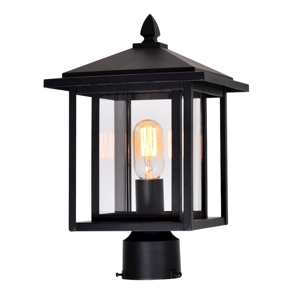 Crawford 1 Light Black Outdoor Lantern Head. Picture 1