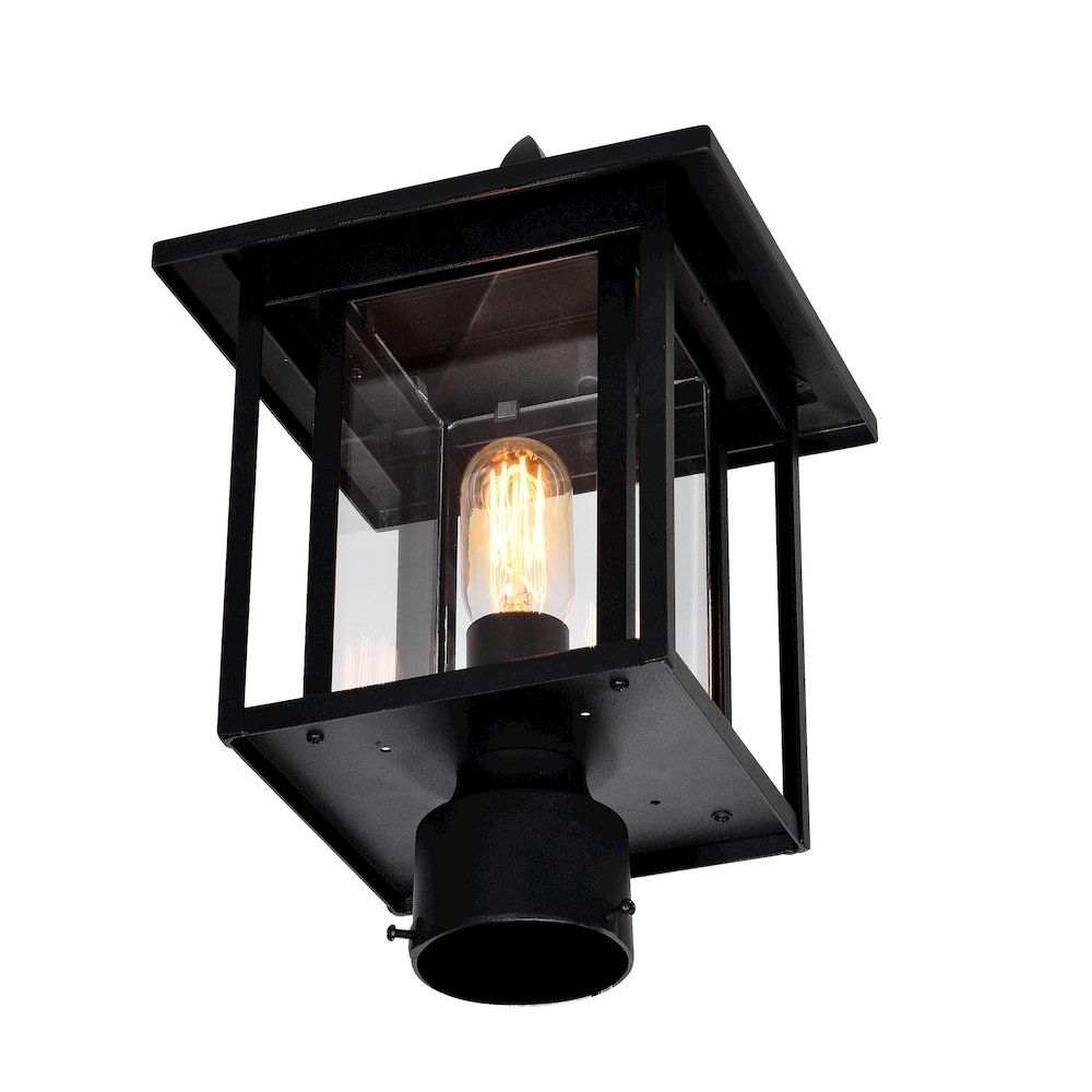 Crawford 1 Light Black Outdoor Lantern Head. Picture 3