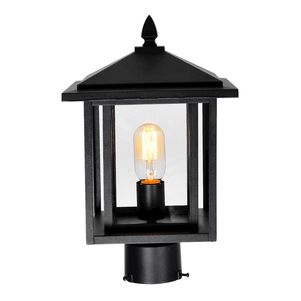 Crawford 1 Light Black Outdoor Lantern Head. Picture 4