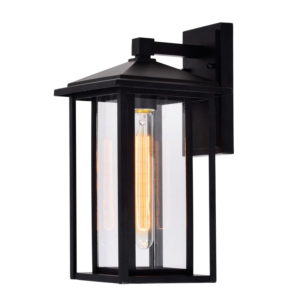 Crawford 1 Light Black Outdoor Wall Light. Picture 1