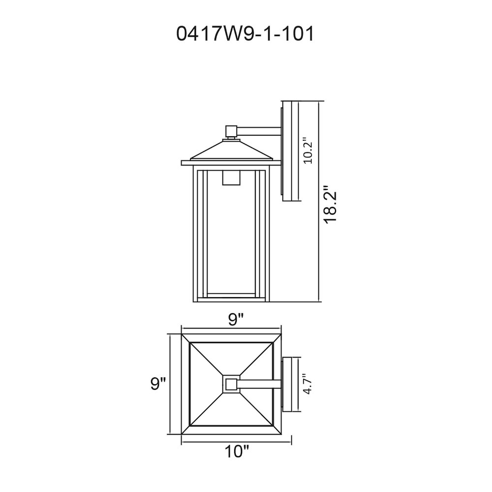Crawford 1 Light Black Outdoor Wall Light. Picture 7