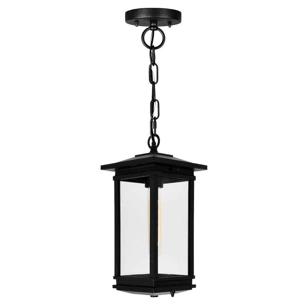 Oakwood 1 Light Outdoor Black Pendant. Picture 3
