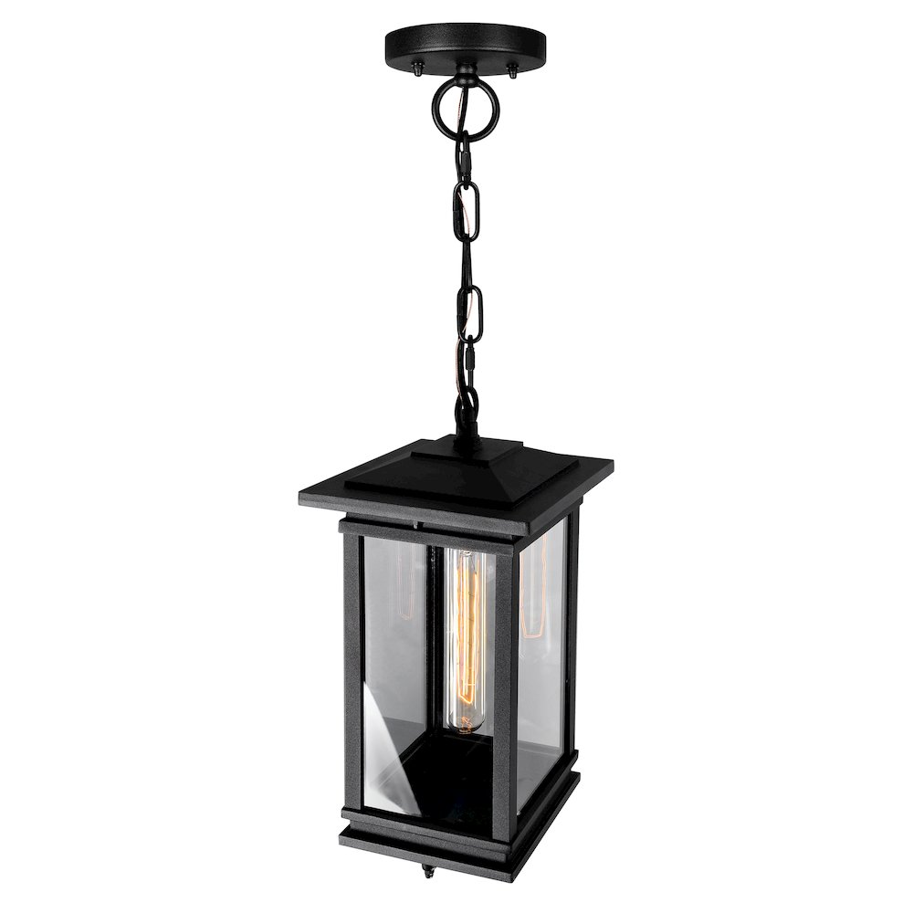Oakwood 1 Light Outdoor Black Pendant. Picture 5